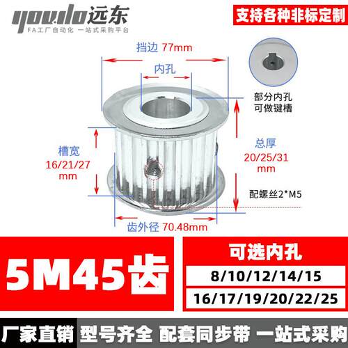 5M45齿AF型无台同步轮皮
