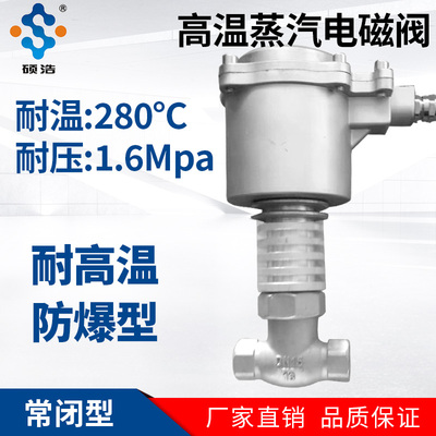ZCG耐高温高压散热防爆蒸汽电磁控制阀220V24V不锈钢气阀1.6mpa