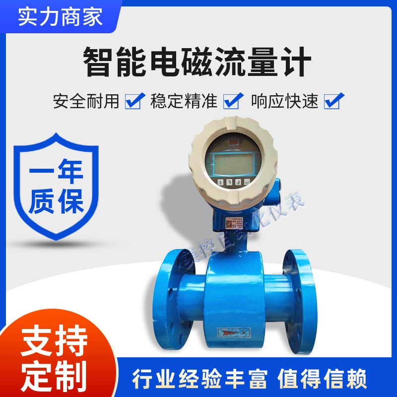 电磁流量计水液体电子数显管道式传感器分体式污水dn50/100/150