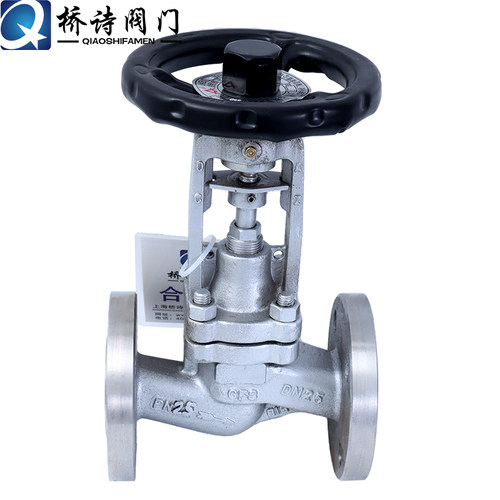 WJ41H-16P/25P/40P 不锈钢国际波纹管截止阀 4分 DN20 1寸 1寸半