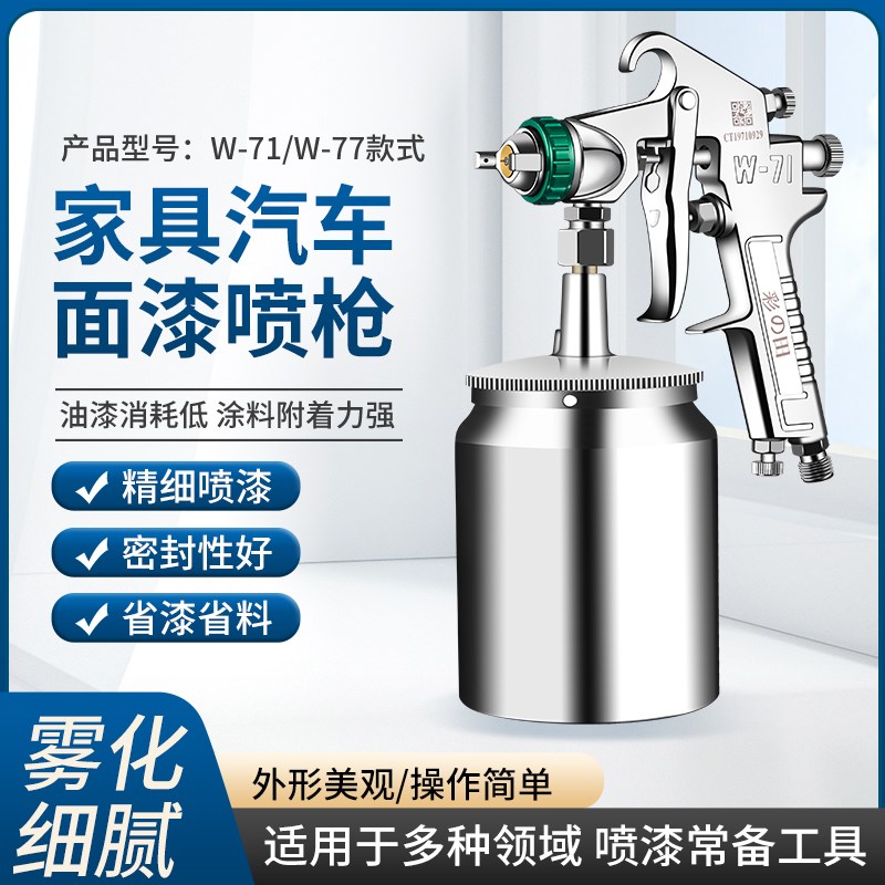 原装正品W-71喷枪W-101/77喷漆枪汽车家具木器面漆上下壶油漆喷抢