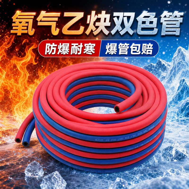氧气乙炔双色管气割枪氧气管乙炔瓦斯管软管橡胶管二氧化碳高压管