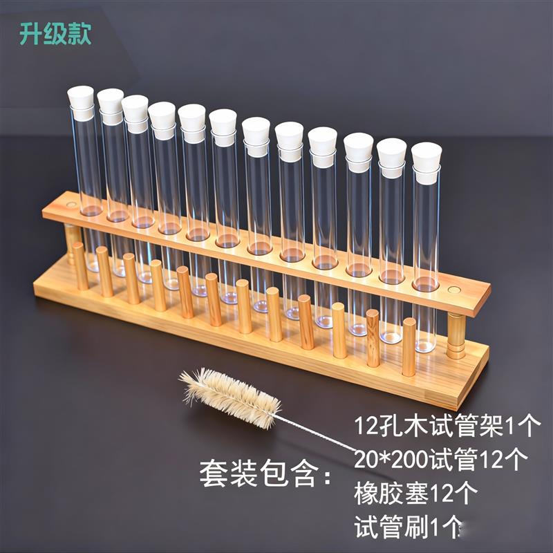玻璃试管架子套装木质塑料架初中小学试管支架科学化学实验室器材图片