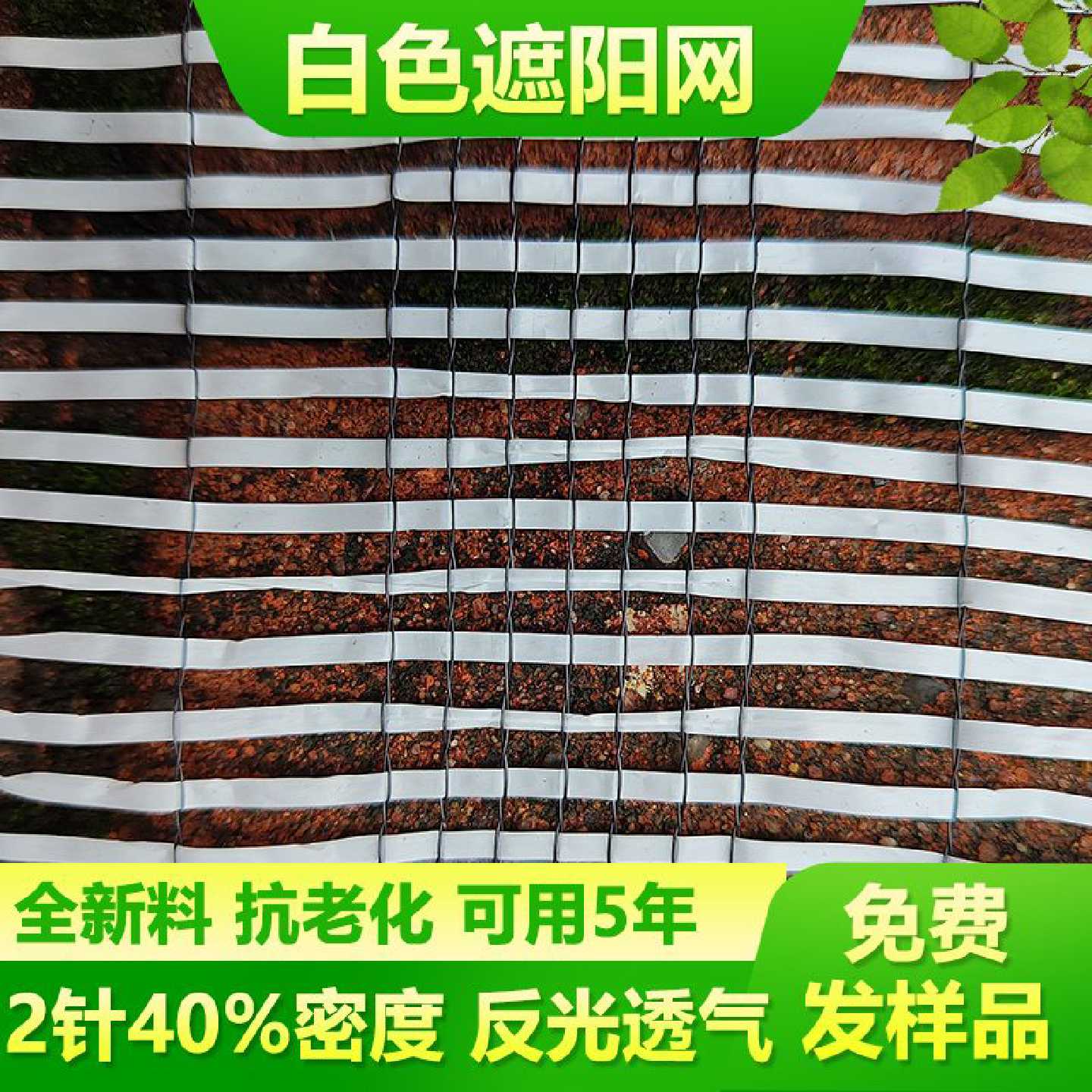 白色遮阳网大棚防晒隔热全白100米长加密加厚农用三针太阳网包邮