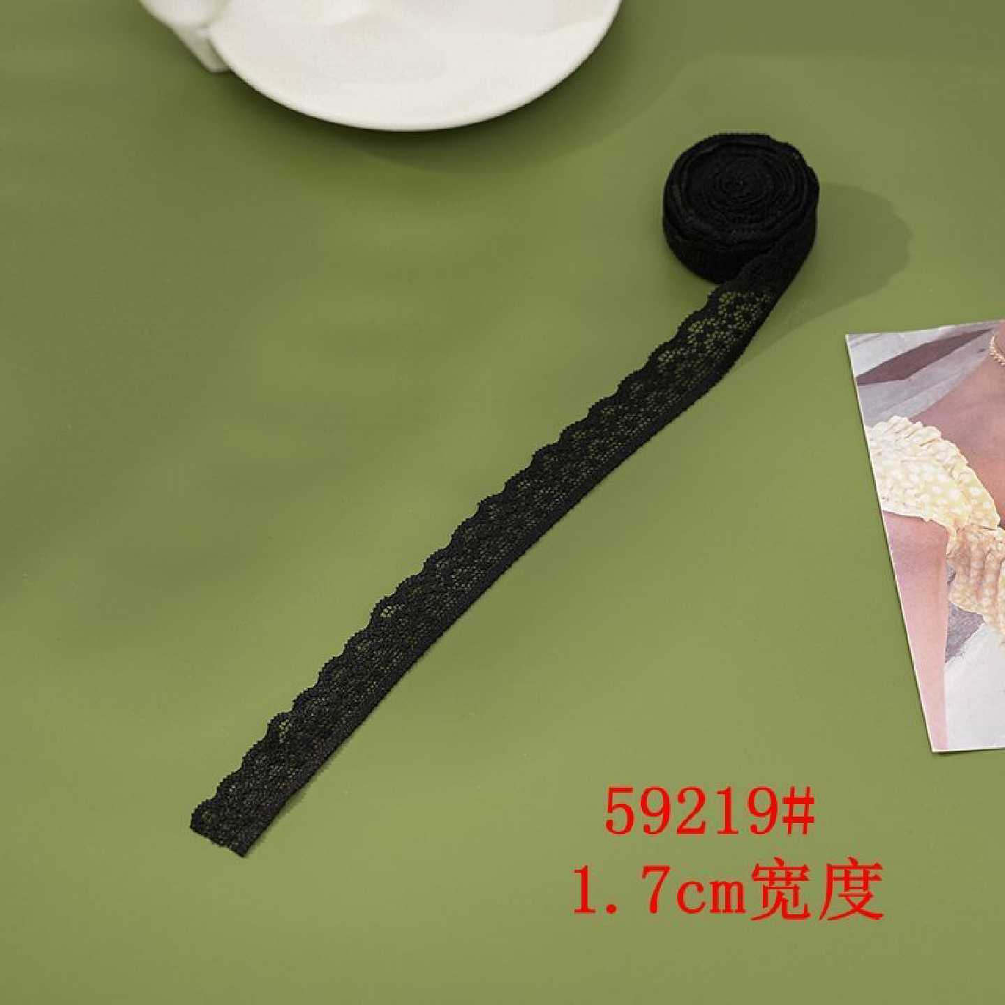 蕾丝花边辅料网纱手工diy袖子领子裙边窗帘装饰衣服装布料黑白色