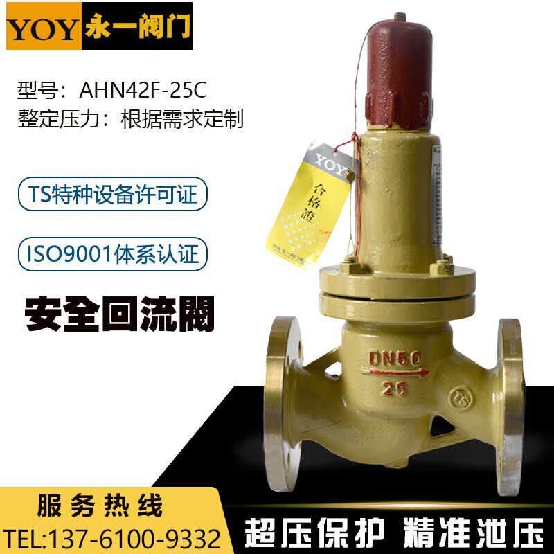 YOY永一阀门AHN42F-16C/25C液化石油气站罐泵铸钢法兰安全回流阀