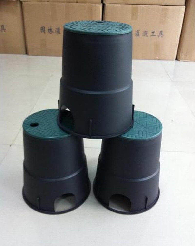 全新料6寸绿化喷灌用708塑料阀门箱/阀箱/取水阀阀箱/绿盖阀门箱图片