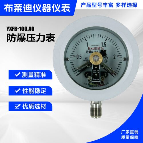 布莱迪  感应式防爆电接点压力表 YXGC-100  隔爆防爆YXFB-100
