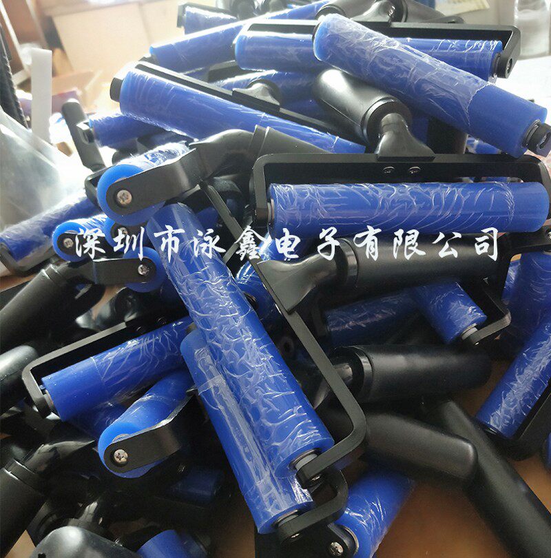 oca除尘矽胶滚轮静电清洁贴片胶辊粘尘滚筒压膜除尘棒手机保护膜