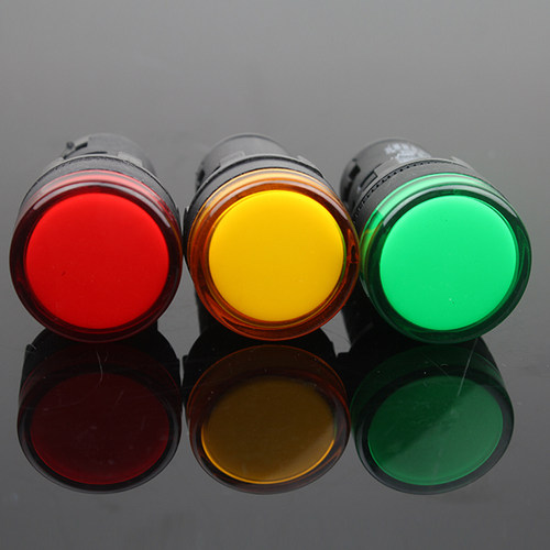 AD16-22D/S电源指示灯高亮LED信号灯22mm红色绿色黄色纯色24V220V
