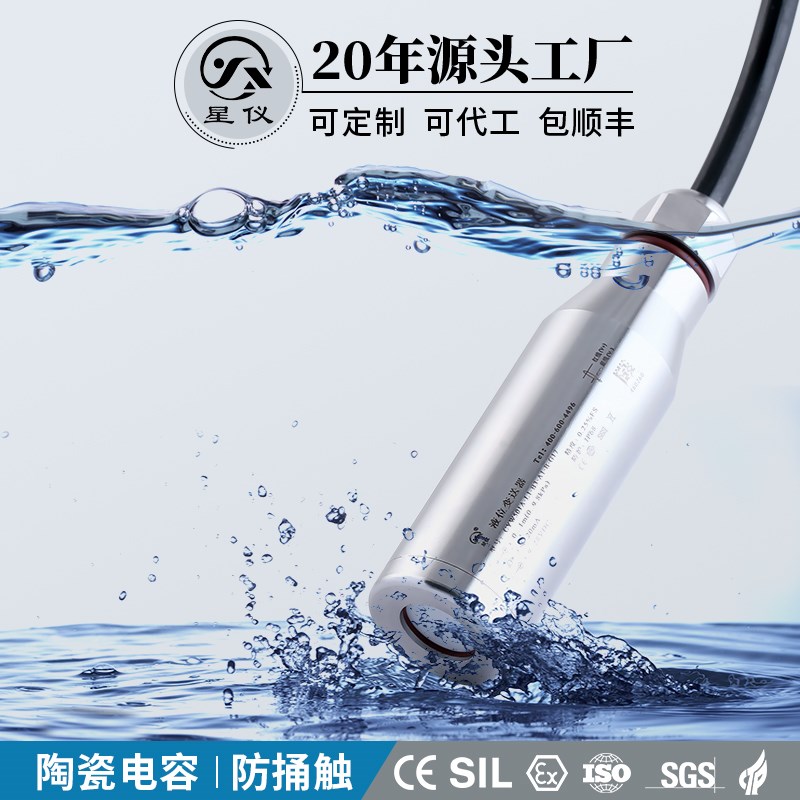 CYW501A陶瓷投入式高精度 RS485防爆液位变送器316L不锈钢感测器图片