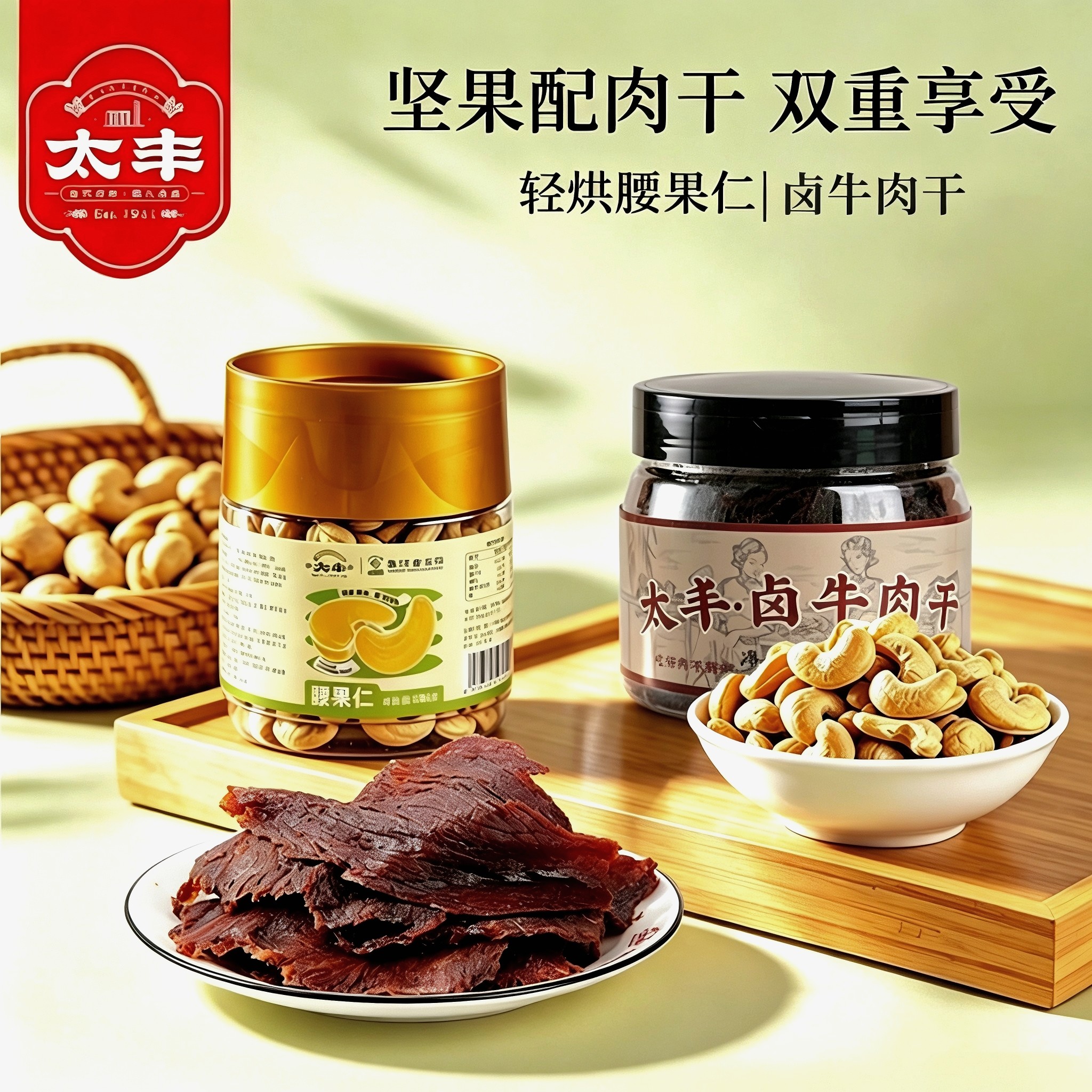 太丰腰果仁牛肉干组合