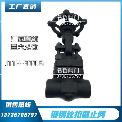 A105锻钢高温高压丝扣截止阀内螺纹锻打J11H-800LB