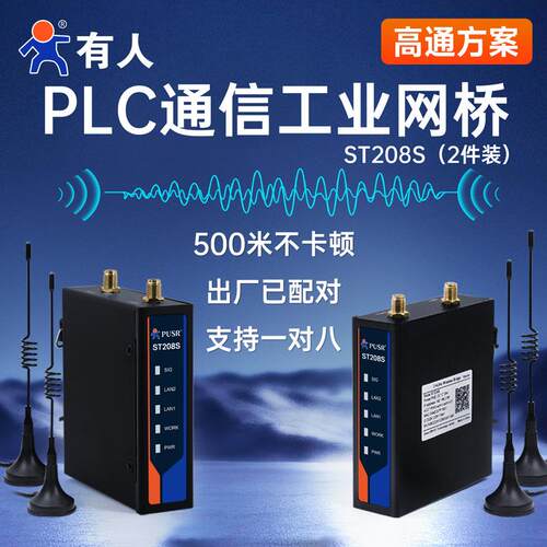 有人无线网桥套装WiFi点对点PLC通信数传模块无线AP工业级ST208S