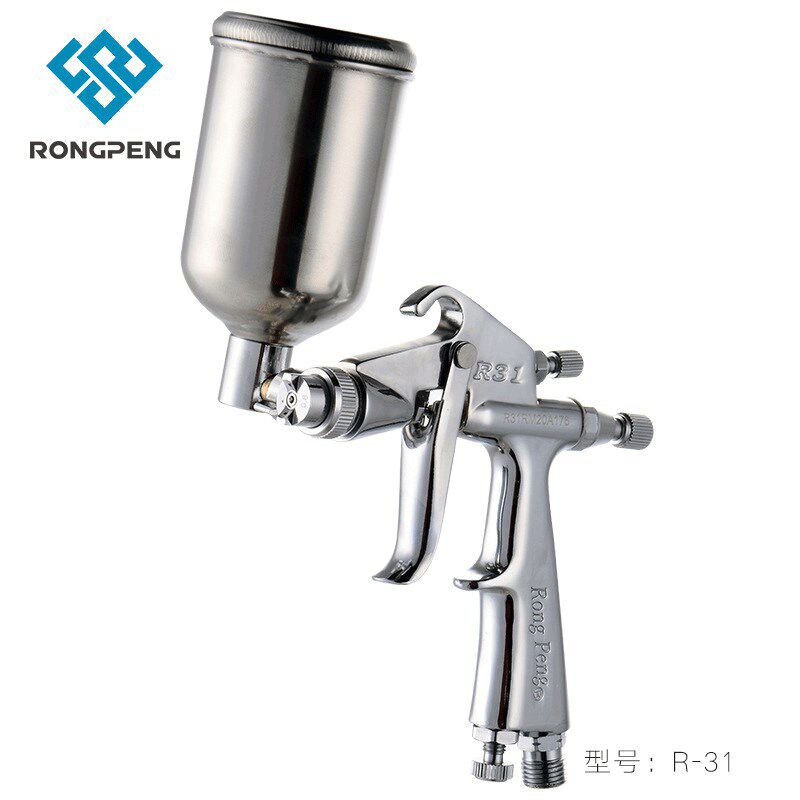 荣鹏BSW百事王喷漆枪油漆修补喷枪R-31喷嘴0.6mm口径上壶皮革喷枪