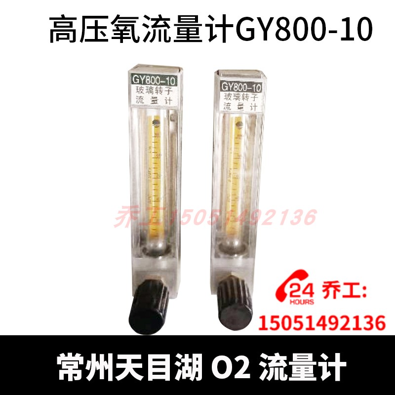 高压氧流量计GY800-10 玻璃转子流量计 O2 100-100OL/H常州天目湖