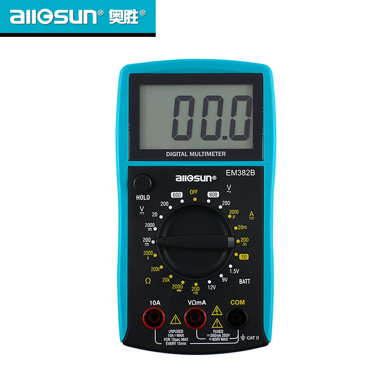 奥胜EM382B万用表数字高精度自动防烧便携小型电工专用数显万能表