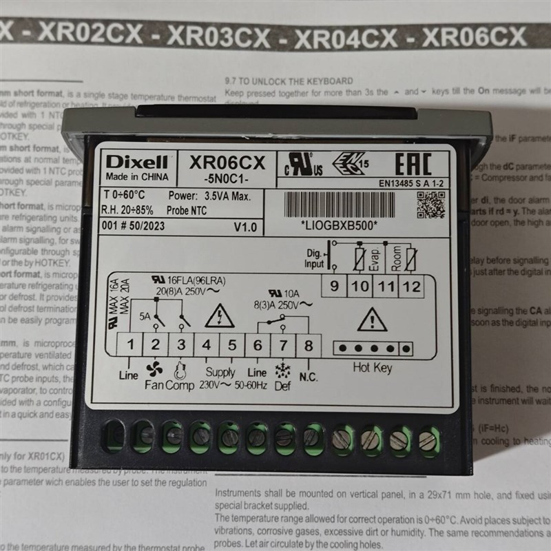 dixell XR06CX全新 小精灵电子温度控制器 冷藏库温控器 标准款