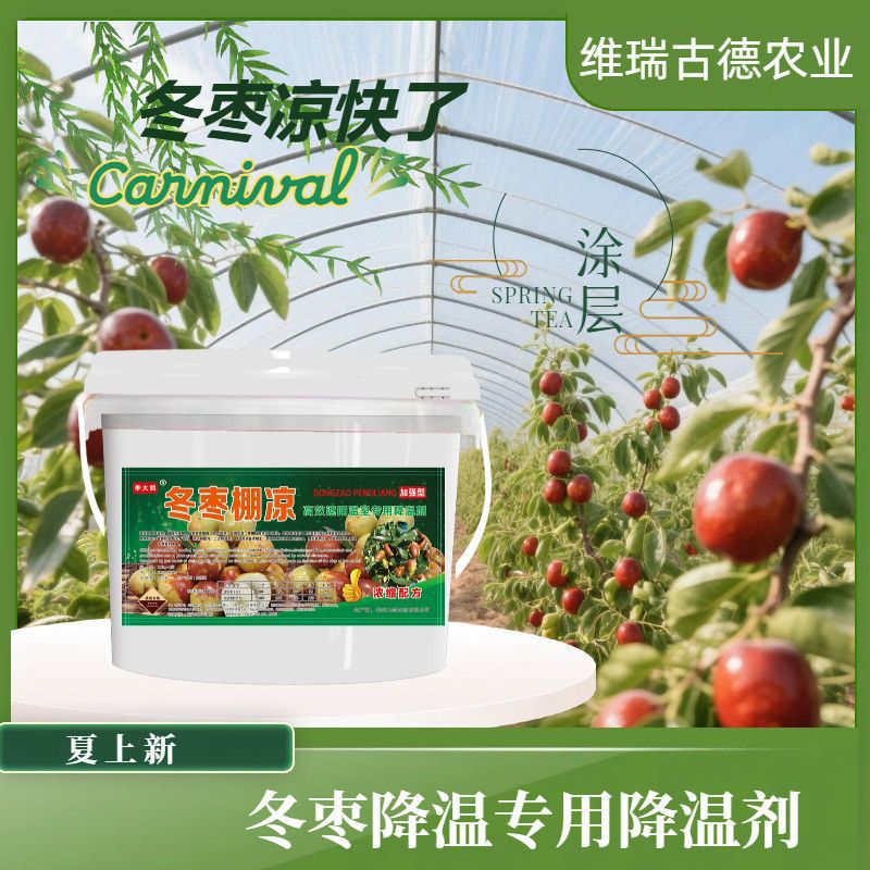 新款冬枣专用降温剂温室大棚专用降温涂层棚凉立凉