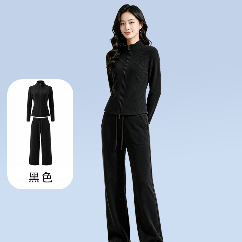 YOGABEES修身运动套装运动瑜伽服外套拉链跑步上衣女士健身普拉提