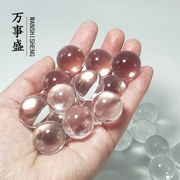 4MM-25MM亚克力透明无孔圆珠实心珠塑料泡珠儿童玩具配件珠子