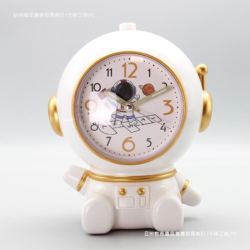 闹钟语音贪睡音乐儿童静音家用学生闹钟新款小学生无声圆形表批发