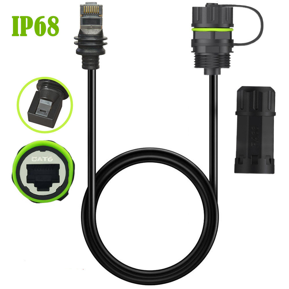 批发M20系列室外防水IP68网络直通头RJ45防水接头网线连接延长器