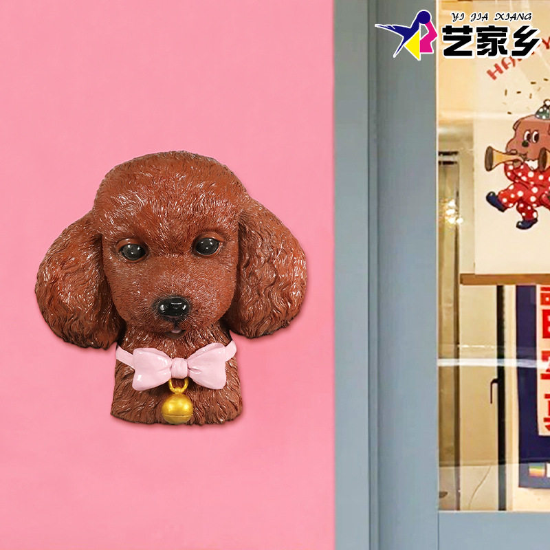 动物挂壁玻璃钢户外雕塑餐厅网红店服装店门头美陈装饰品打卡摆件