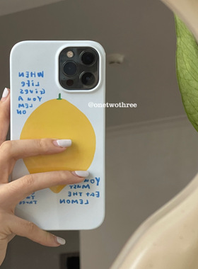 OneTwoThree柠檬苹果13ProMax手机壳iPhone14菲林硬壳12/XR全包XS