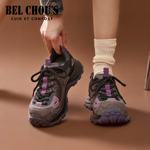 BEL CHOU'S/佰乐舒斯老爹鞋女2026秋冬季新款厚底增高休闲鞋女潮