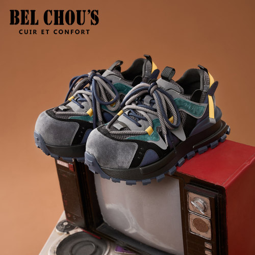 BEL CHOU'S/佰乐舒斯老爹鞋女2026秋冬季新款百搭厚底休闲鞋子女