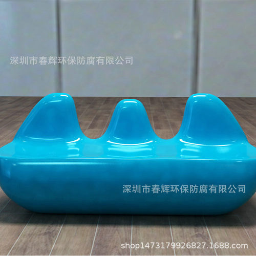 玻璃钢商场美陈休闲椅多人位休息坐凳商业街户外广场山峰造型长凳