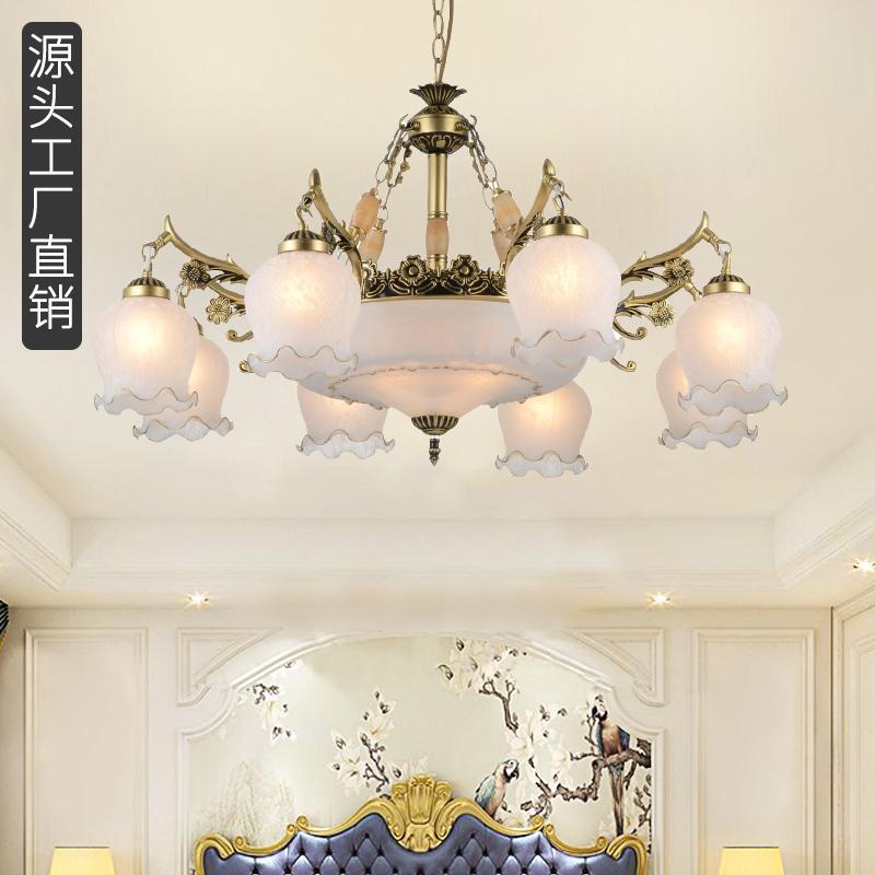 网红欧式吸吊两用法式田园简约复古客厅家用经典吊灯轻奢高档