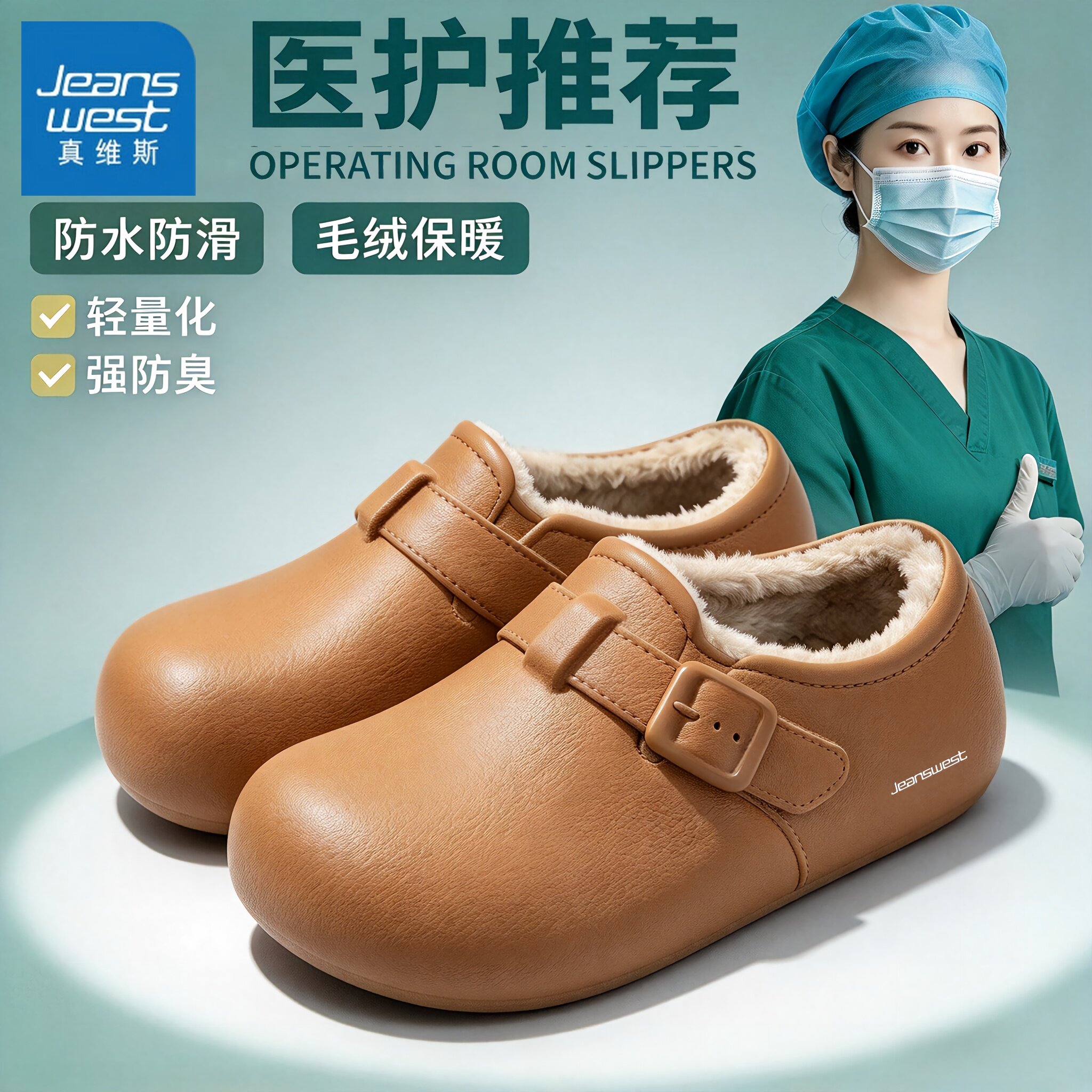真维斯棉拖鞋保暖加绒防滑家居拖