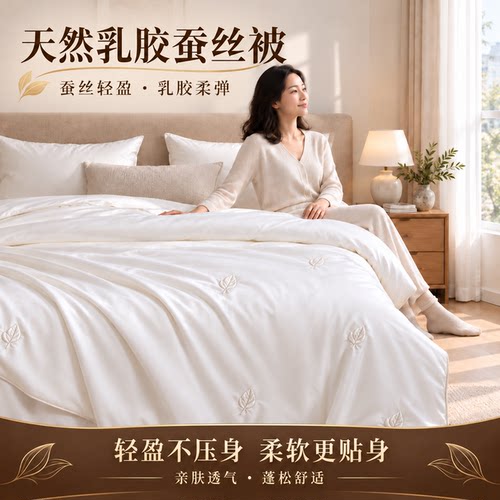 望来居A类天然纯手工蚕丝乳胶被