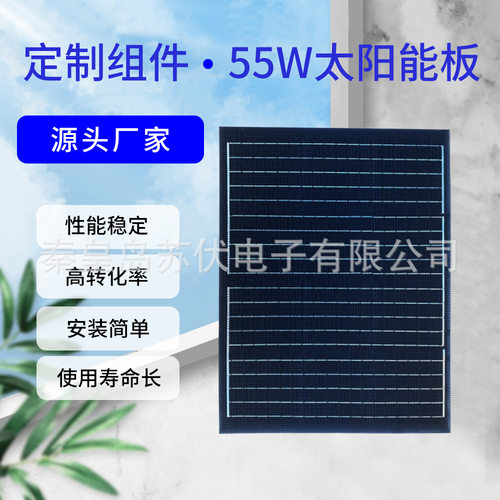 55W36V半柔性一体层压太阳能板户外家用太阳能灯发电系统工厂直供