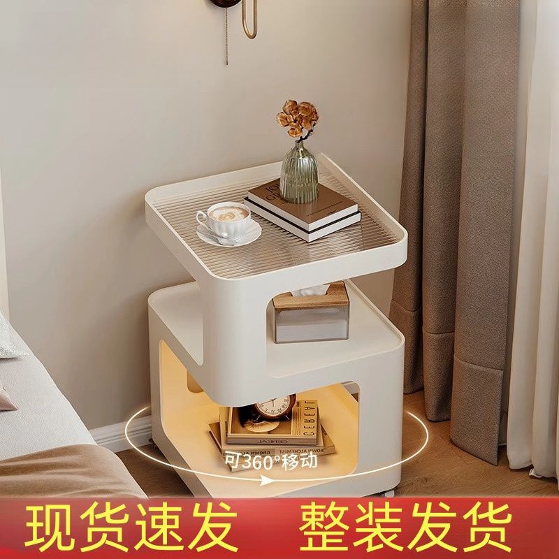 床头柜客厅沙发卧室创意铁艺边几现代简约床头边柜置物架网红茶几