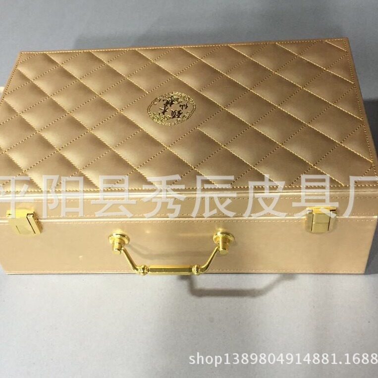 厂家生产/  皮质红酒盒  六瓶装红酒盒  高档皮酒盒