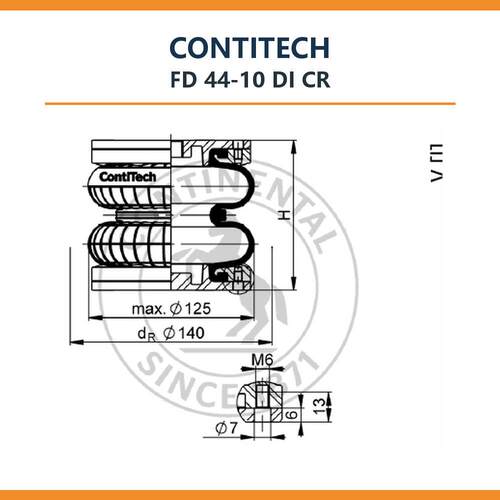 CONTITECH气囊 康迪泰克空气弹簧 FD 44-10 DI CR 工业震隔振器