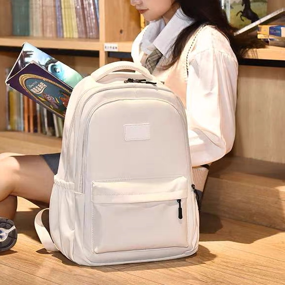 高颜值户外书包大容量高中大学生书包女简约百搭校园风双肩包女包