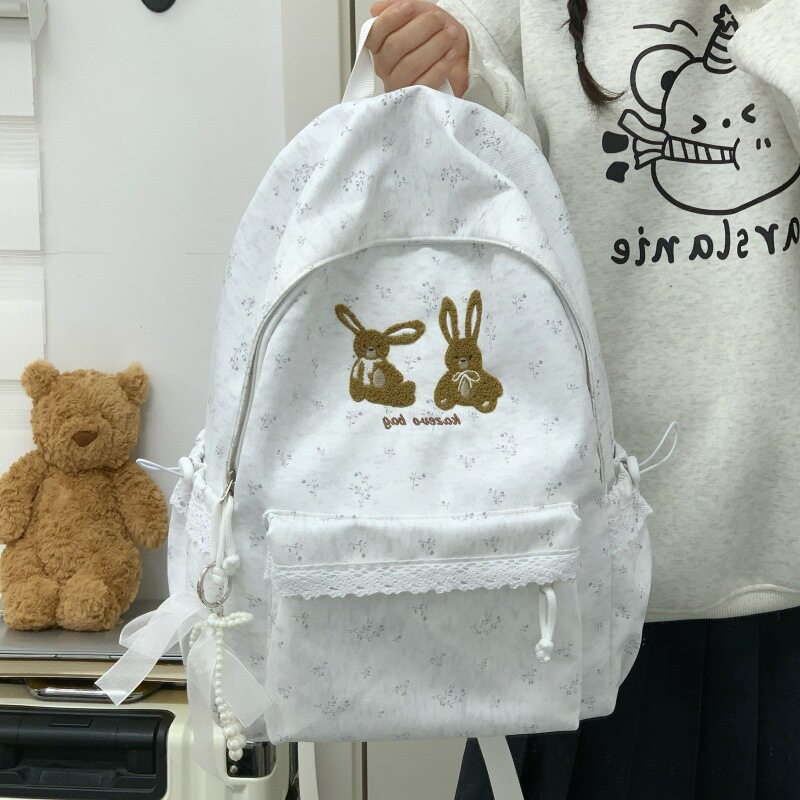 2026新款书包女生高中生日系印花学生双肩包韩版小清新百搭背包