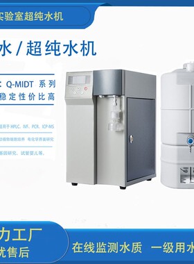 80L实验室超纯水机台式纯水仪双流取水在线监控去离子水设备