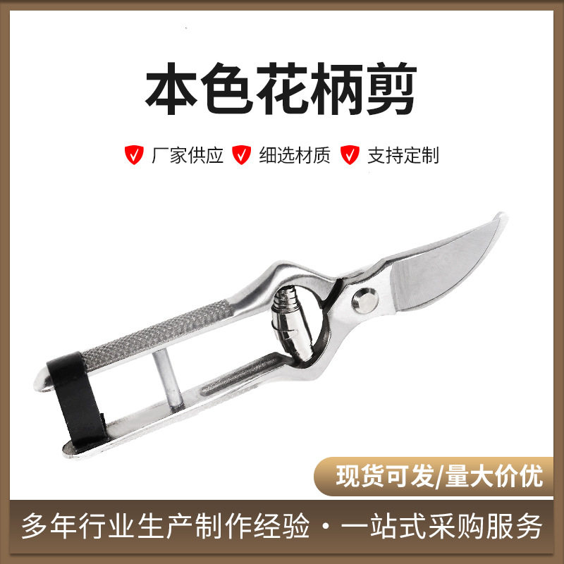 不锈钢修枝剪刀弯头花园剪刀摘果剪果树花枝嫁接园艺剪园林工具剪