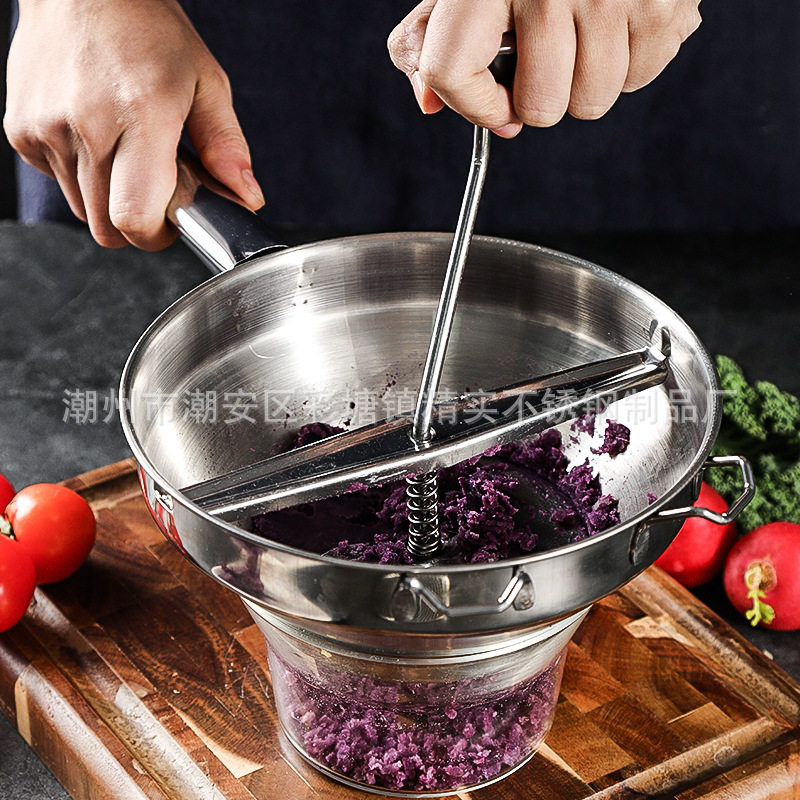压土豆泥器 土豆压不锈钢压薯器 烘焙捣碎器宝宝辅食厨房工具创意