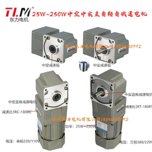 TLM东力90W相220V微型速电机调速电机M590-502+5GU90RT+US