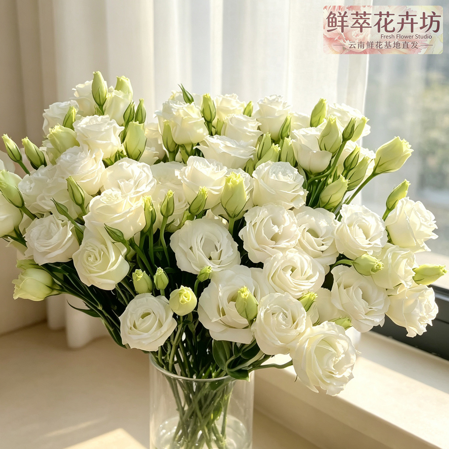 云南直发洋桔梗鲜切花水培客厅