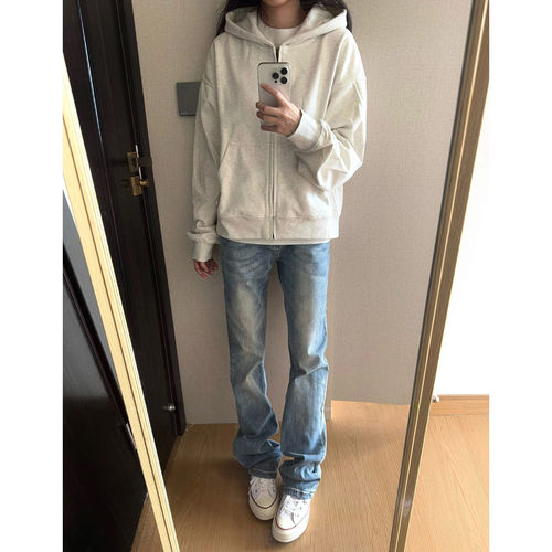 bcare浅蓝色弯刀牛仔裤男