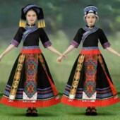 新广西壮族三月三少数民族服装 女苗族表演服彝族瑶族土家族演出服