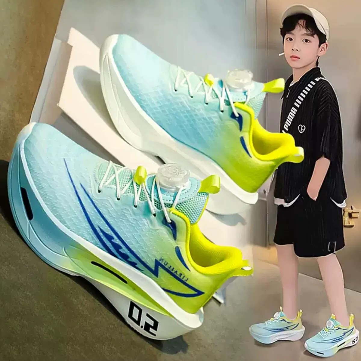 赤兔跑步男童鞋子2026新款