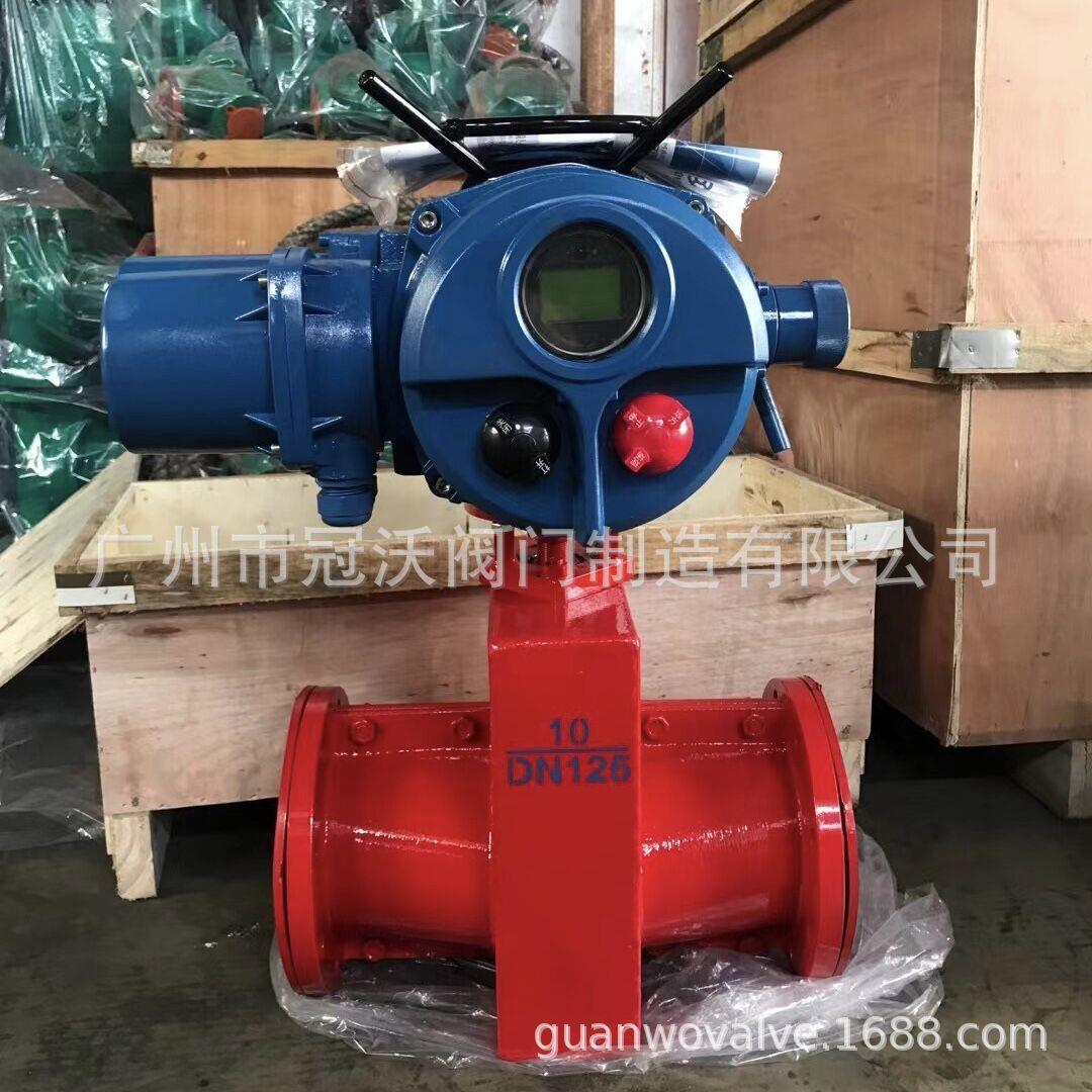 GJ941X-6L 铝合金电动法兰管夹阀 电动奥衬管夹阀 电动耐磨管夹阀图片